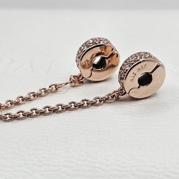 🛡 Authentic Pandora ROSE SAFETY CHAIN - Picture 7 of 9